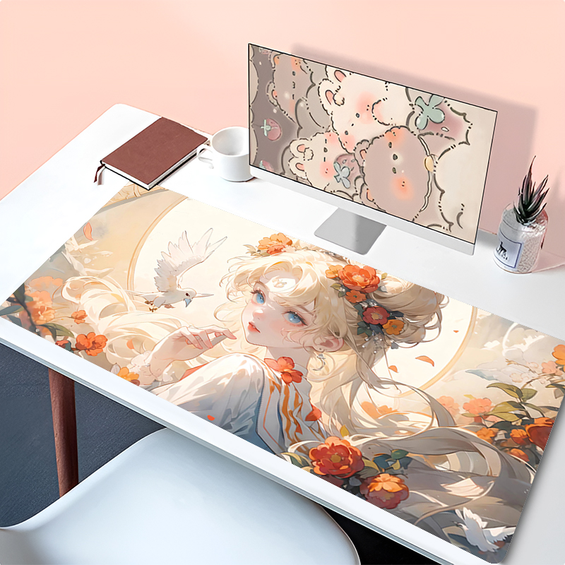 Esports Gaming Pcs - Tappetino per tastiera esteso kawaii, tappetino