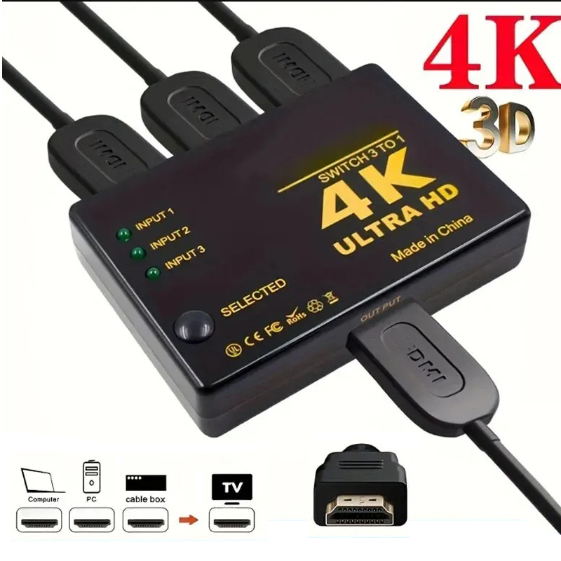 Esports Gaming Hub - Switch compatibile HDMI Switcher 4K 3