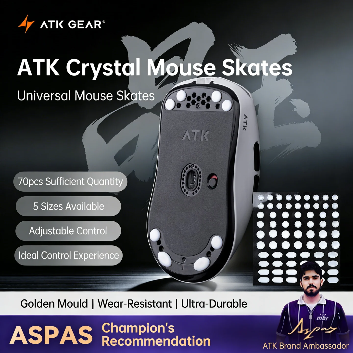 Esports Gaming Pcs - ATK Crystal Jade Pattini per Mouse