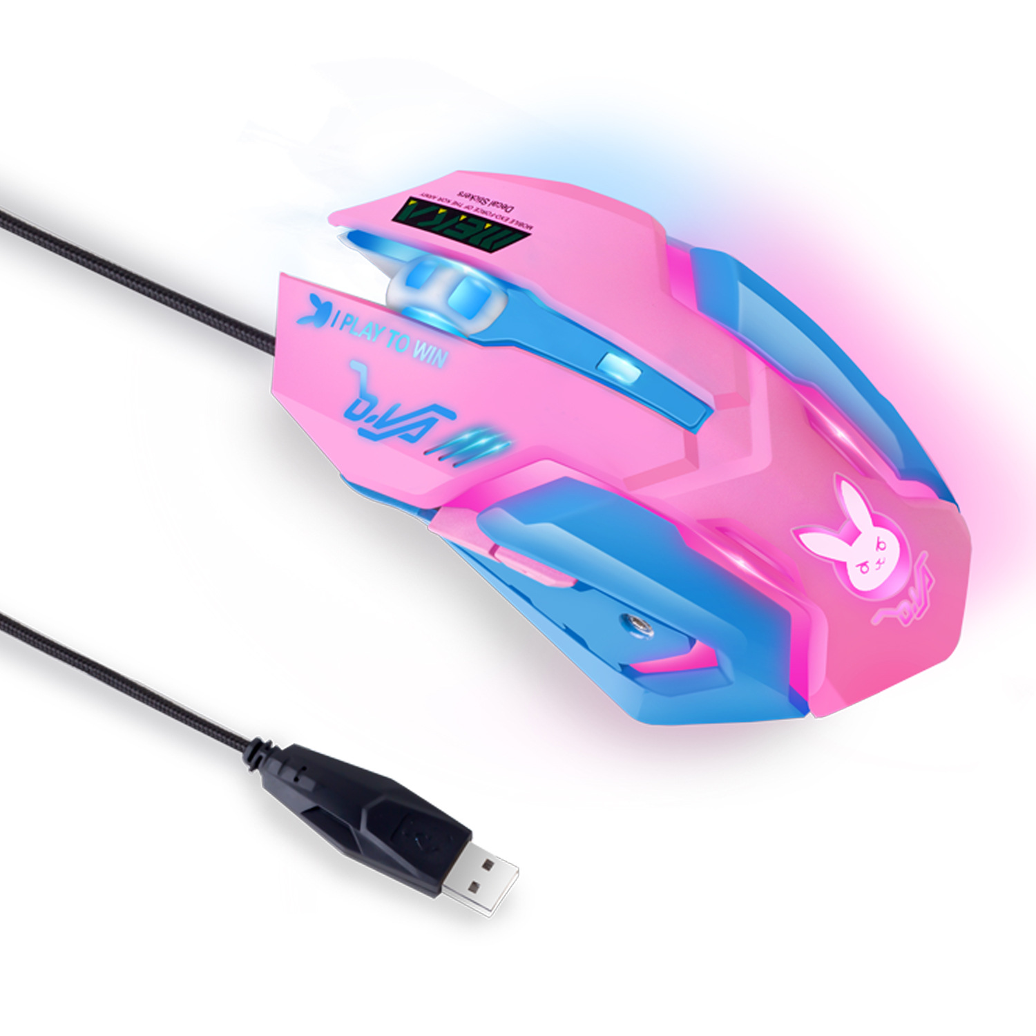 Esports Gaming Mouse Weight Adjustable - Mouse da Gaming Silenzioso Luminoso Colorato,