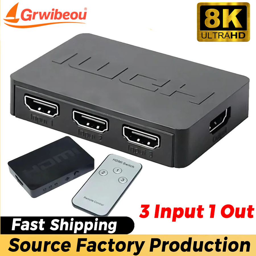 Esports Gaming Hub - Switcher HDMI compatibile con 3 porte,