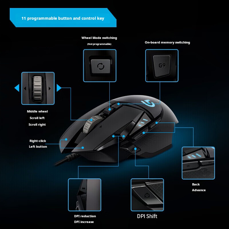 Mouse da Gaming Cablato Logite - Esports Gaming Mouse Weight Adjustable recensione e prezzo