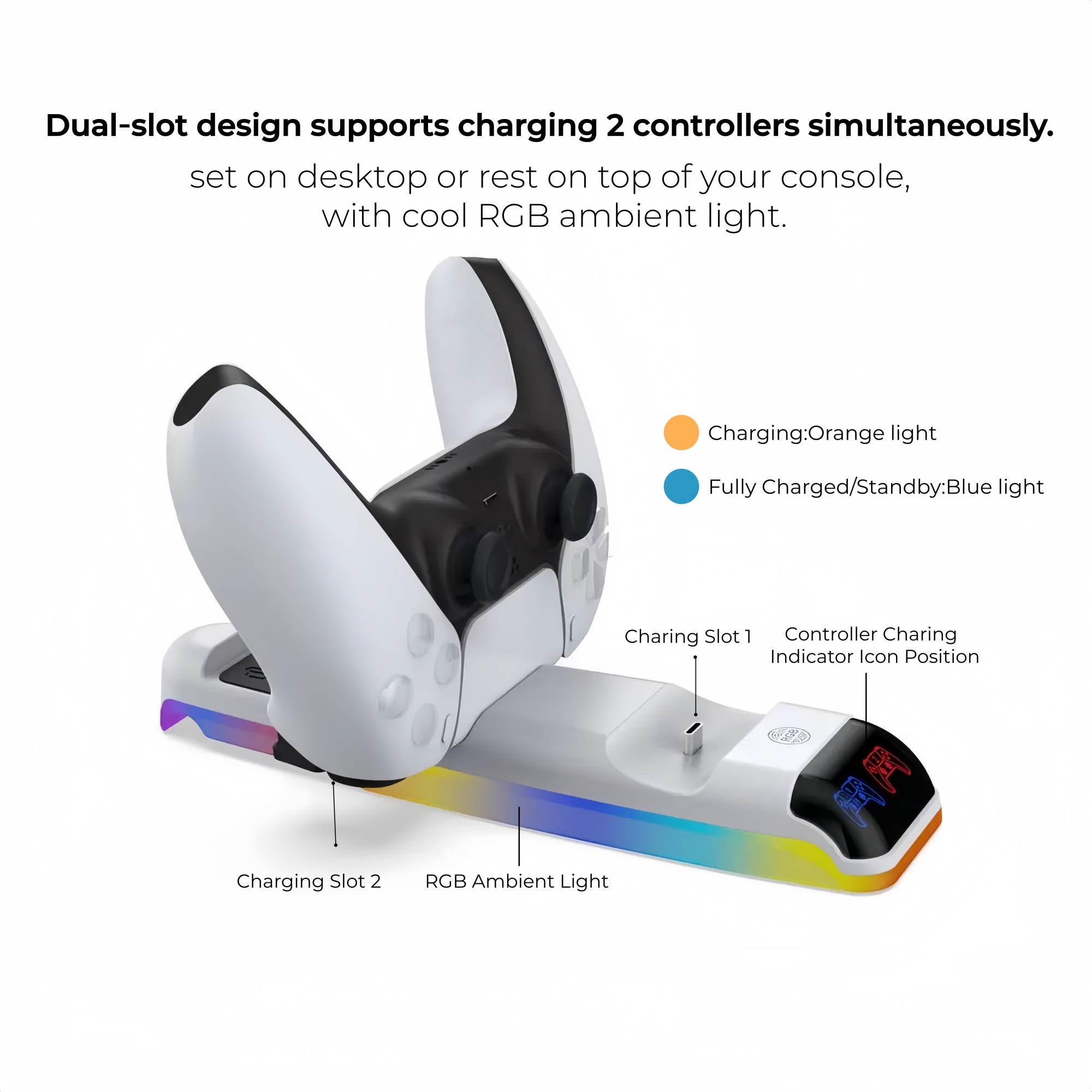Base di Ricarica con Luce RGB  - Controller Charging Stand recensione e prezzo