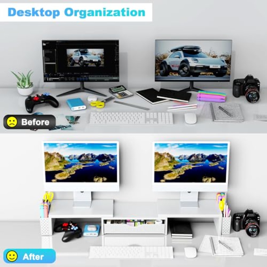 Organizzatori e Accessori da S - Dual Monitor Stand recensione e prezzo